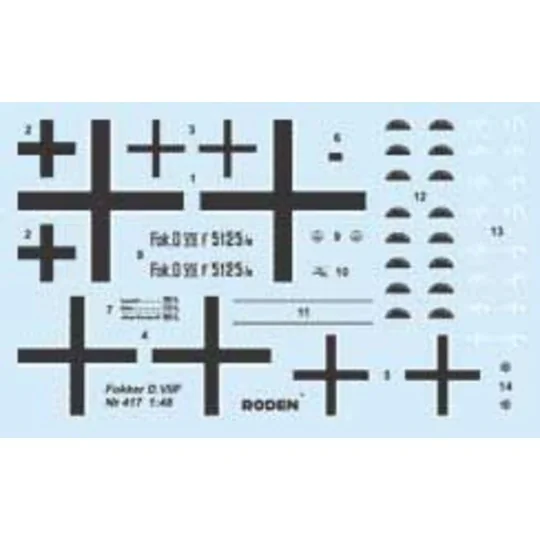Fokker D.VII F (late), 1/48 - Roden 417