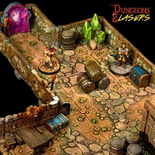Dungeons & Lasers Dwarven Mine Half-Height Walls - Archon Studio DN...