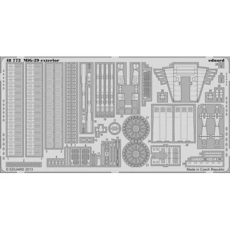 MiG-29 exterior for GWH, 1/48 - Eduard Accessories 48772