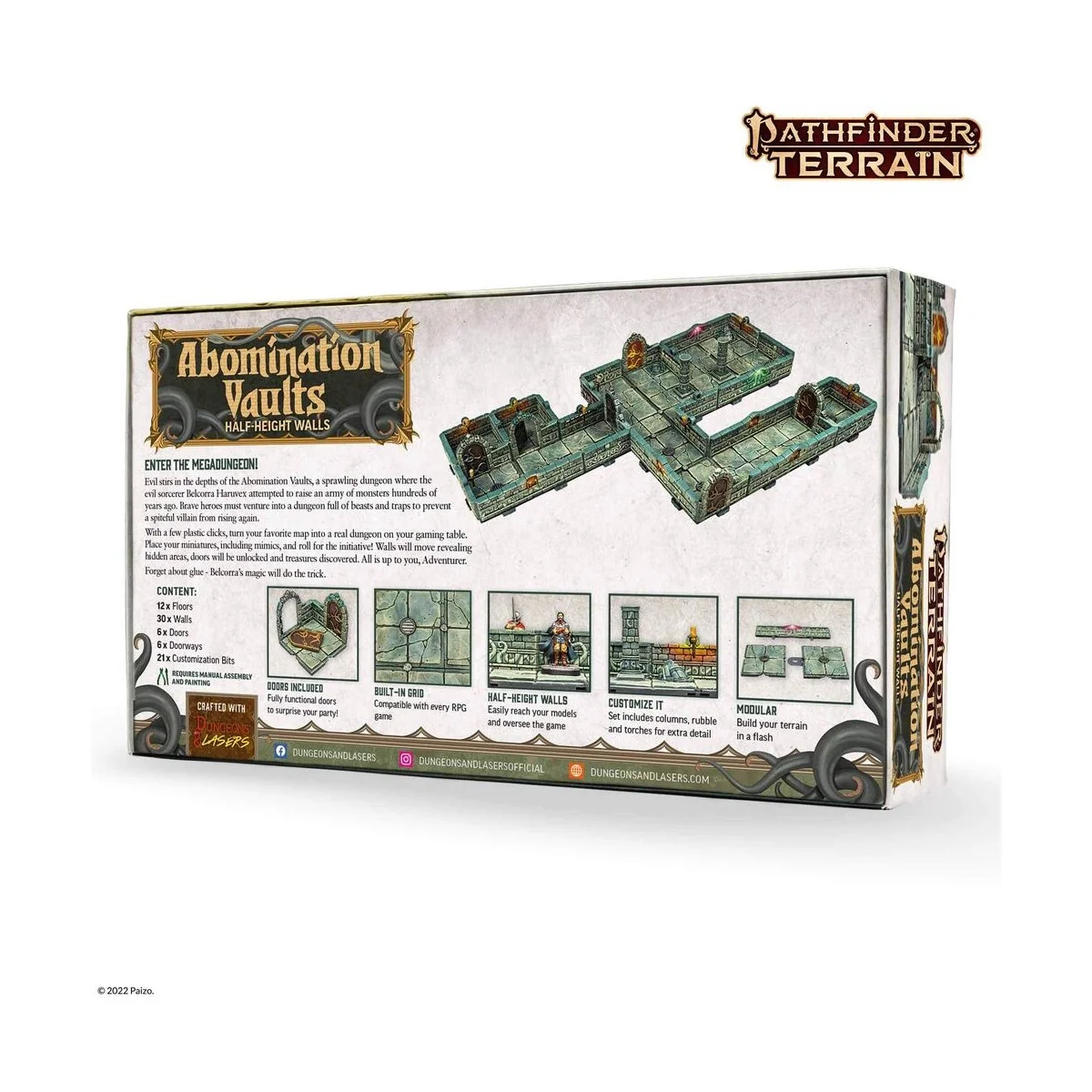 Dungeons & Lasers PATHFINDER TERRAIN: ABOMINATION VAULTS - Archon S...