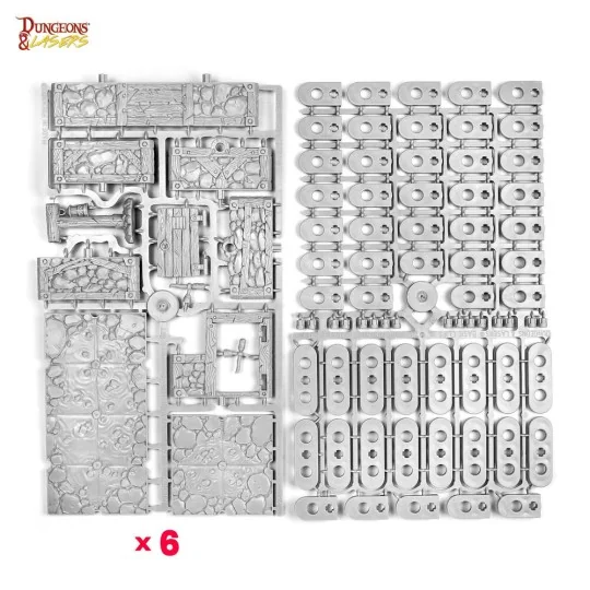 Dungeons & Lasers Dwarven Mine Half-Height Walls - Archon Studio DN...