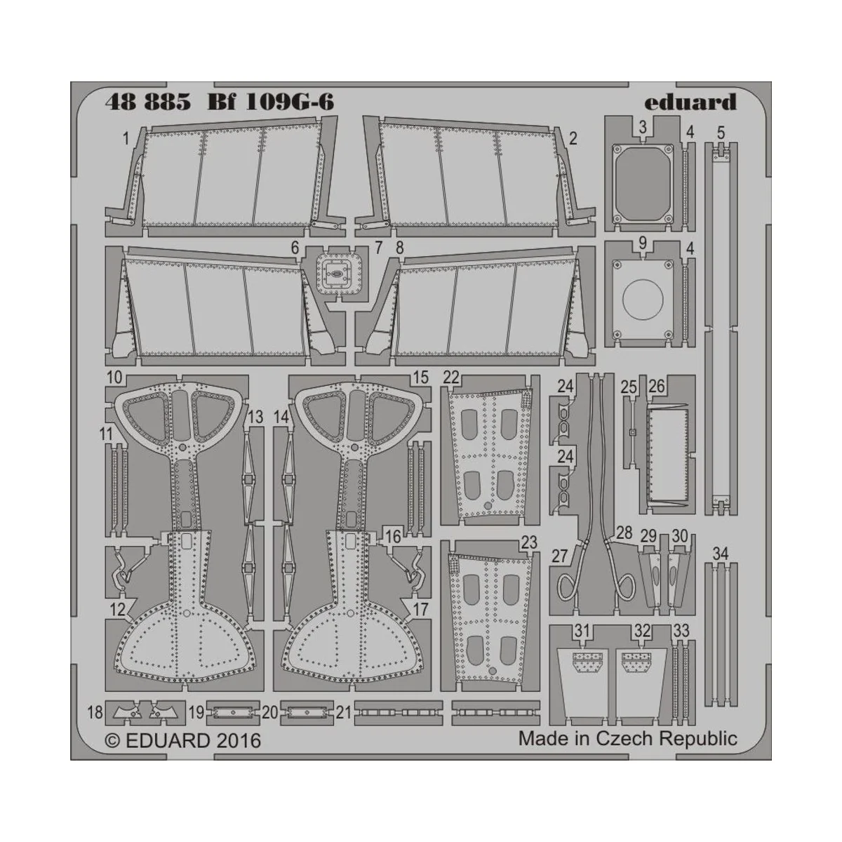 Bf109G-6 for Eduard, 1/48 - Eduard Accessories 48885