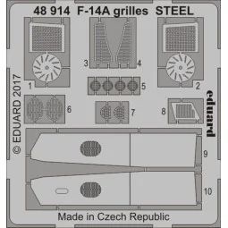 F-14A grilles STEEL for Tamiya, 1/48 - Eduard Accessories 48914