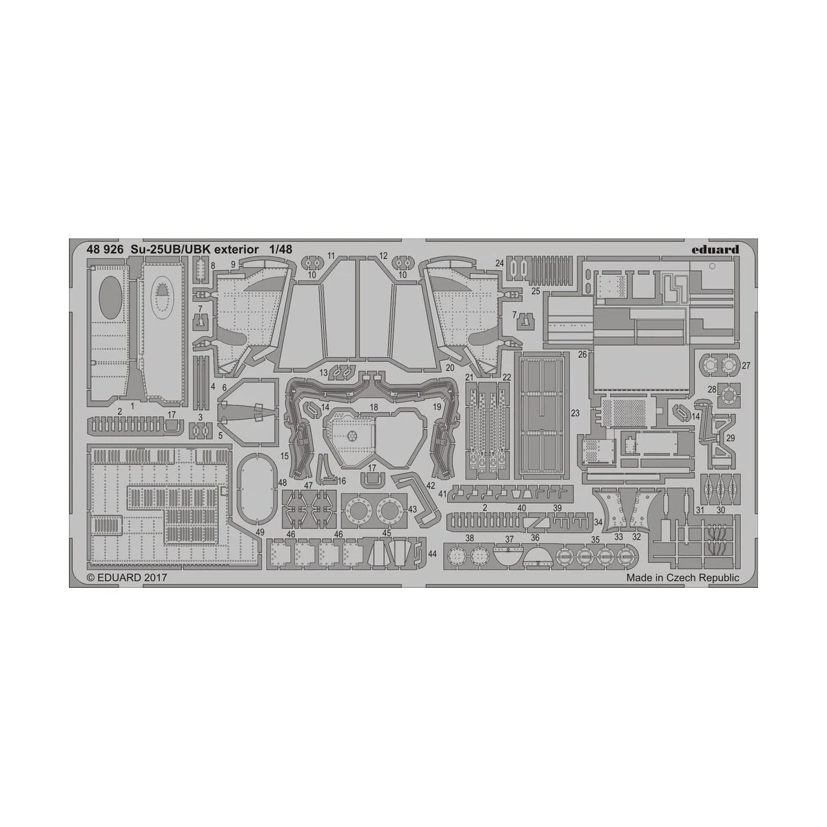 Su-25UB/UBK exterior for SMER, 1/48 - Eduard Accessories 48926 Su-25UB/UBK exterior for SMER, 1/48 - Eduard Accessories 48926