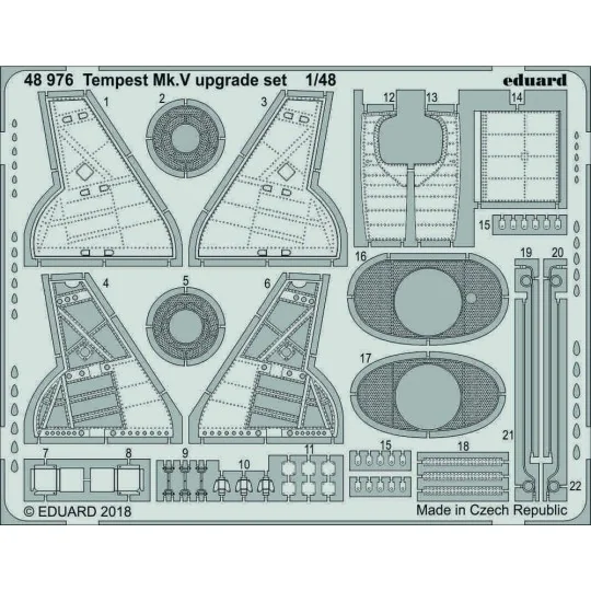 Tempest Mk.V upgrade set for Eduard, 1/48 - Eduard Accessories 48976