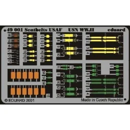 Sicherheitsgurte USAF & USN WW II, 1/48 - Eduard Accessories 49001