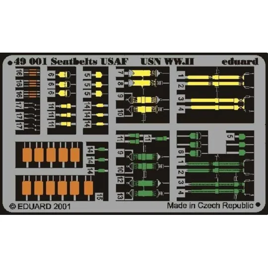 Sicherheitsgurte USAF & USN WW II - Eduard Accessories 49001