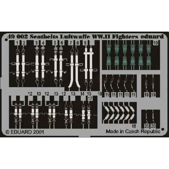 Sicherheitsgurte Luftwaffe WW II Fighter, 1/48 - Eduard Accessories...
