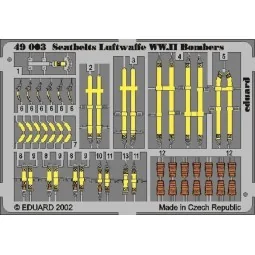 Sicherheitsgurte Luftwaffe WW.II Bombers - Eduard Accessories 49003