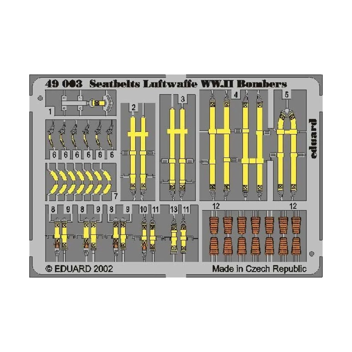 Sicherheitsgurte Luftwaffe WW.II Bombers - Eduard Accessories 49003