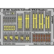 Sicherheitsgurte Luftwaffe WW.II Bombers - Eduard Accessories 49003