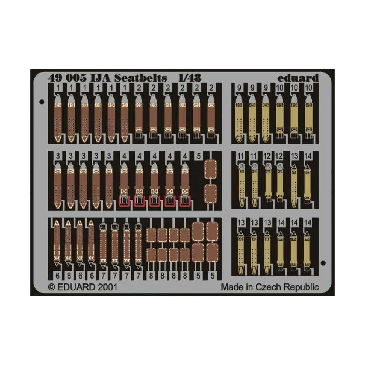 Color Seatbelts IJA, 1/48 - Eduard Accessories 49005