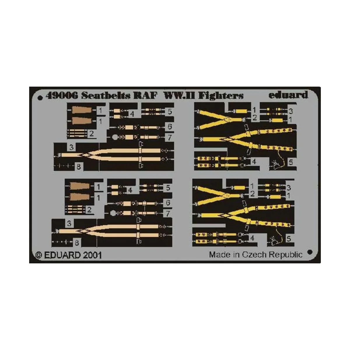 Color Seatbelts RAF WWII - Eduard Accessories 49006