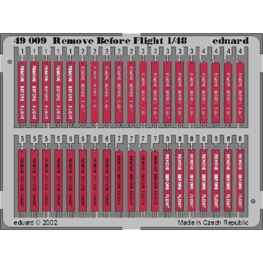 Remove Before Flight, 1/48 - Eduard Accessories 49009 Remove Before Flight, 1/48 - Eduard Accessories 49009