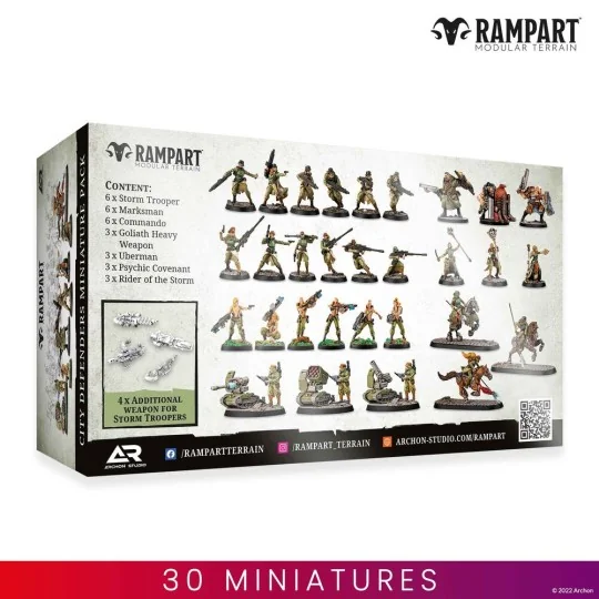 Modular Terrain: CITY DEFENDERS MINIATURE PACK - Archon Studio RAM0003