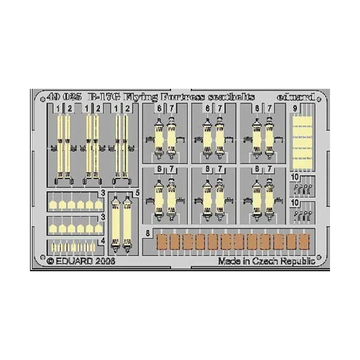 B-17G Flying Fortress seatbelts Für Revell/Monogram, 1/48 - Eduard ...
