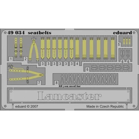 Lancaster seatbelts für Tamiya-Bausatz, 1/48 - Eduard Accessories 4...