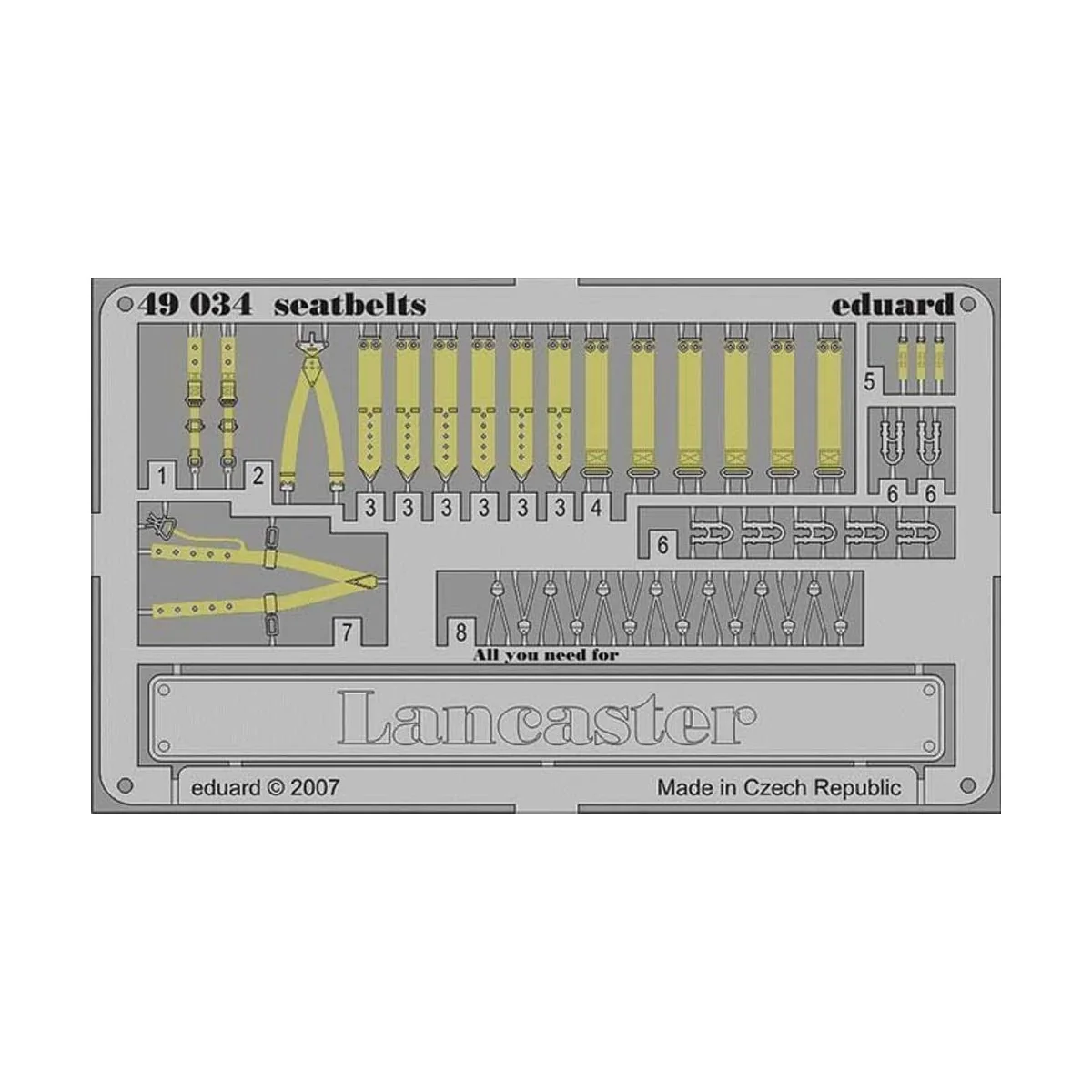 Lancaster seatbelts für Tamiya-Bausatz - Eduard Accessories 49034