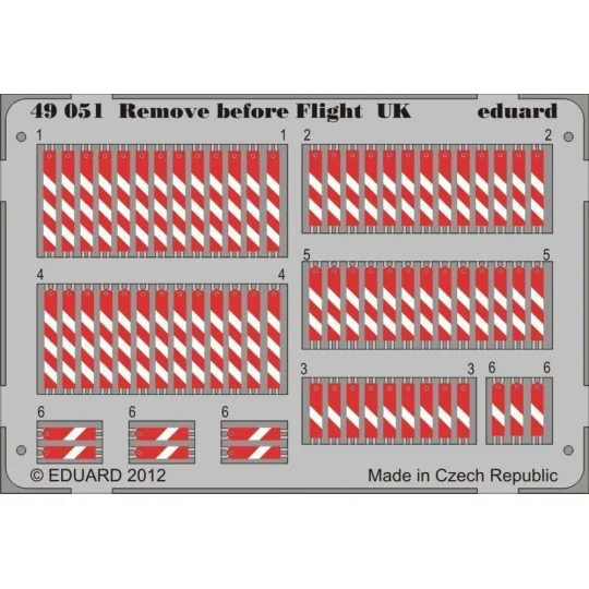 Remove before flight UK, 1/48 - Eduard Accessories 49051 Remove before flight UK, 1/48 - Eduard Accessories 49051