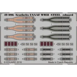 Seatbelts USAAF WWII STEEL, 1/48 - Eduard Accessories 49096