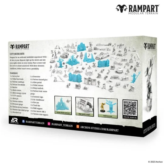 Modular Terrain: CITY RUINS BITS - Archon Studio RAM0008