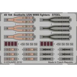 Seatbelts USN WWII fighters STEEL - Eduard Accessories 49104