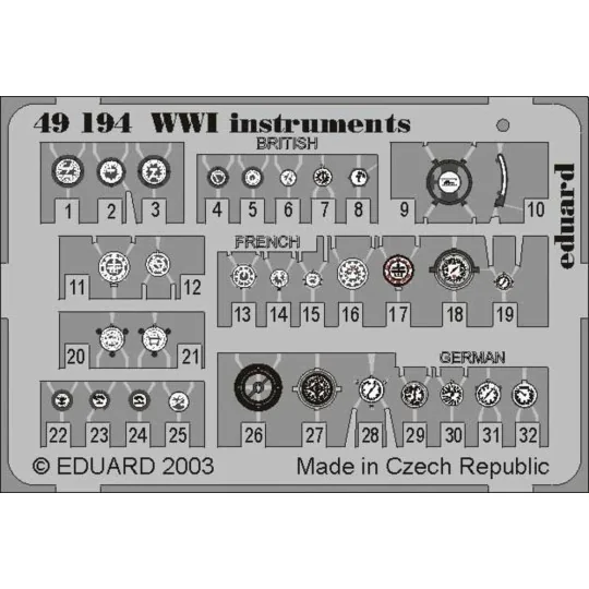 WW I Instruments - Eduard Accessories 49194