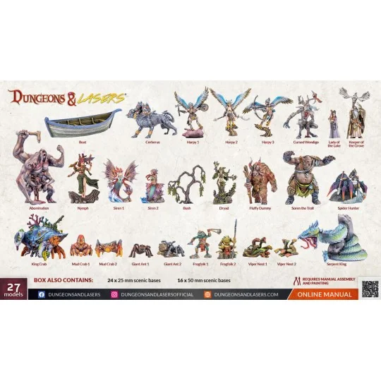 Dungeons & Lasers Miniatures: FANTASY MINIATURES SET - Archon Studi...