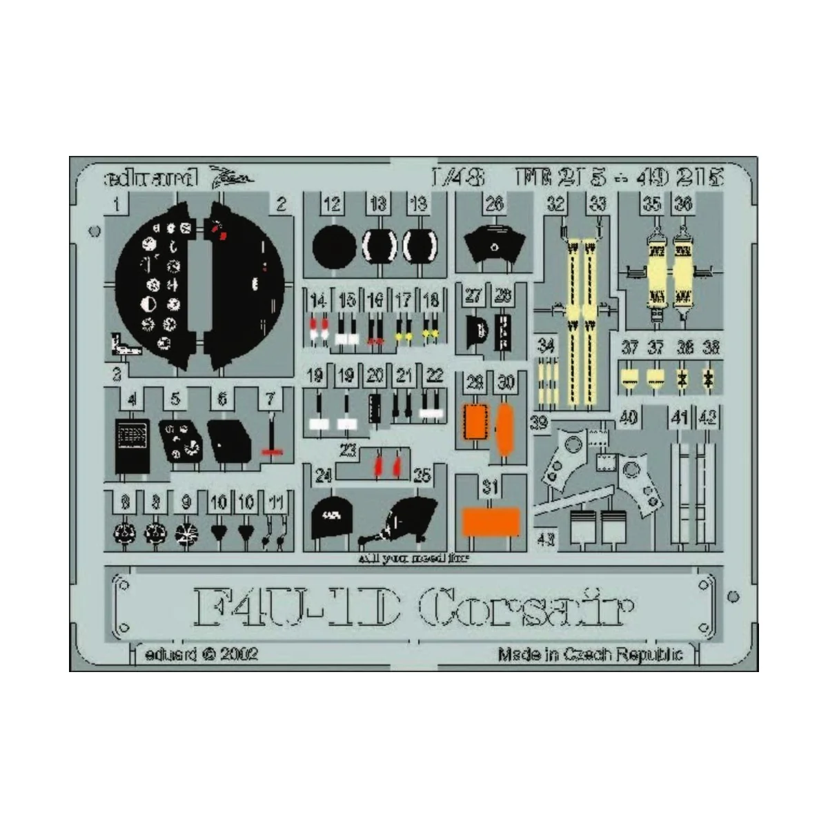 F4U-1D Corsair für Tamiya Bausatz, 1/48 - Eduard Accessories 49215