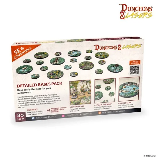 Dungeons & Lasers Miniatures: DETAILED BASES PACK - Archon Studio D...