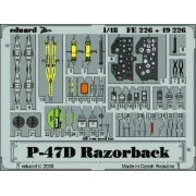 P-47D Razorback für Tamiya Bausatz, 1/48 - Eduard Accessories 49226 P-47D Razorback für Tamiya Bausatz, 1/48 - Eduard Accessories 49226