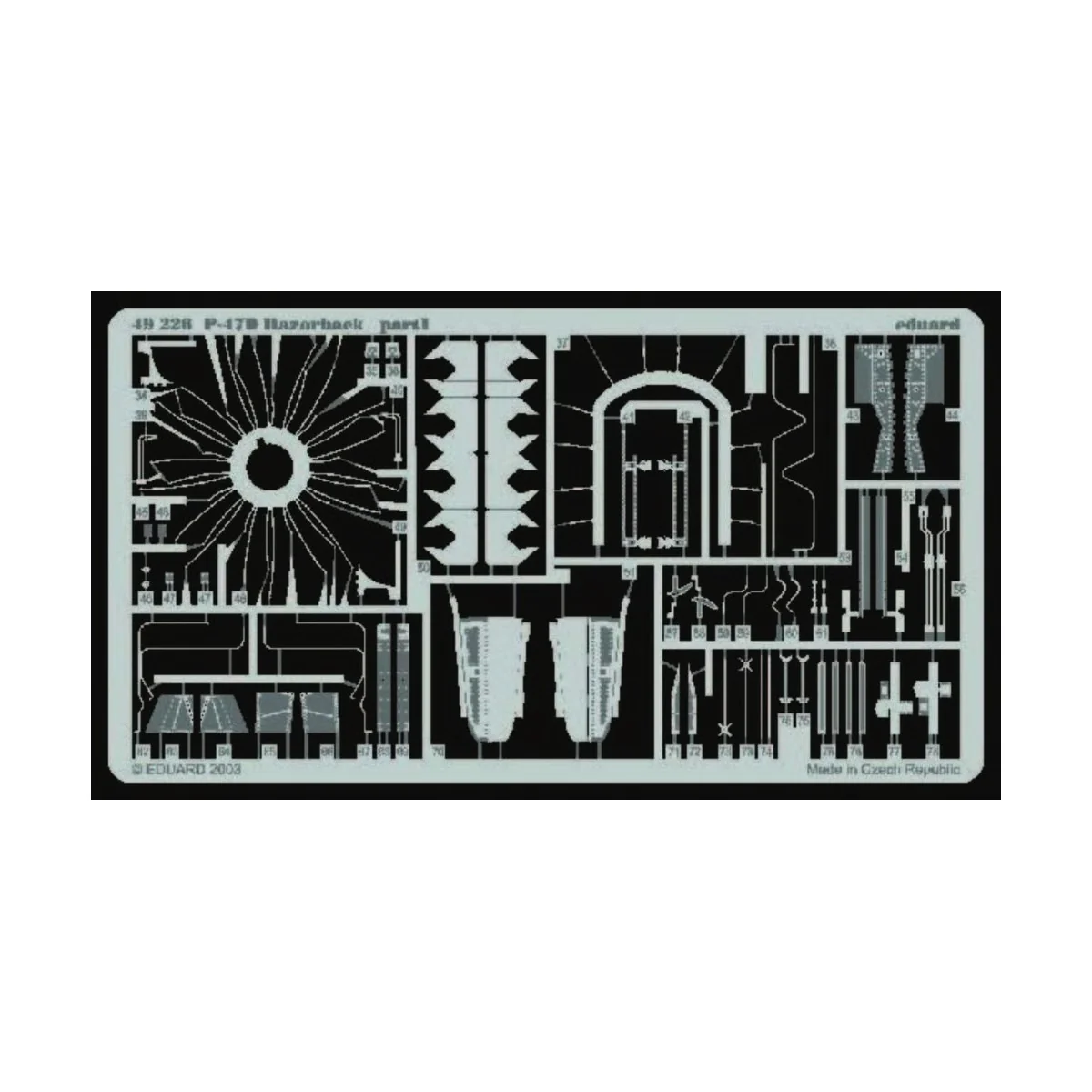 P-47D Razorback für Tamiya Bausatz, 1/48 - Eduard Accessories 49226 P-47D Razorback für Tamiya Bausatz, 1/48 - Eduard Accessories 49226