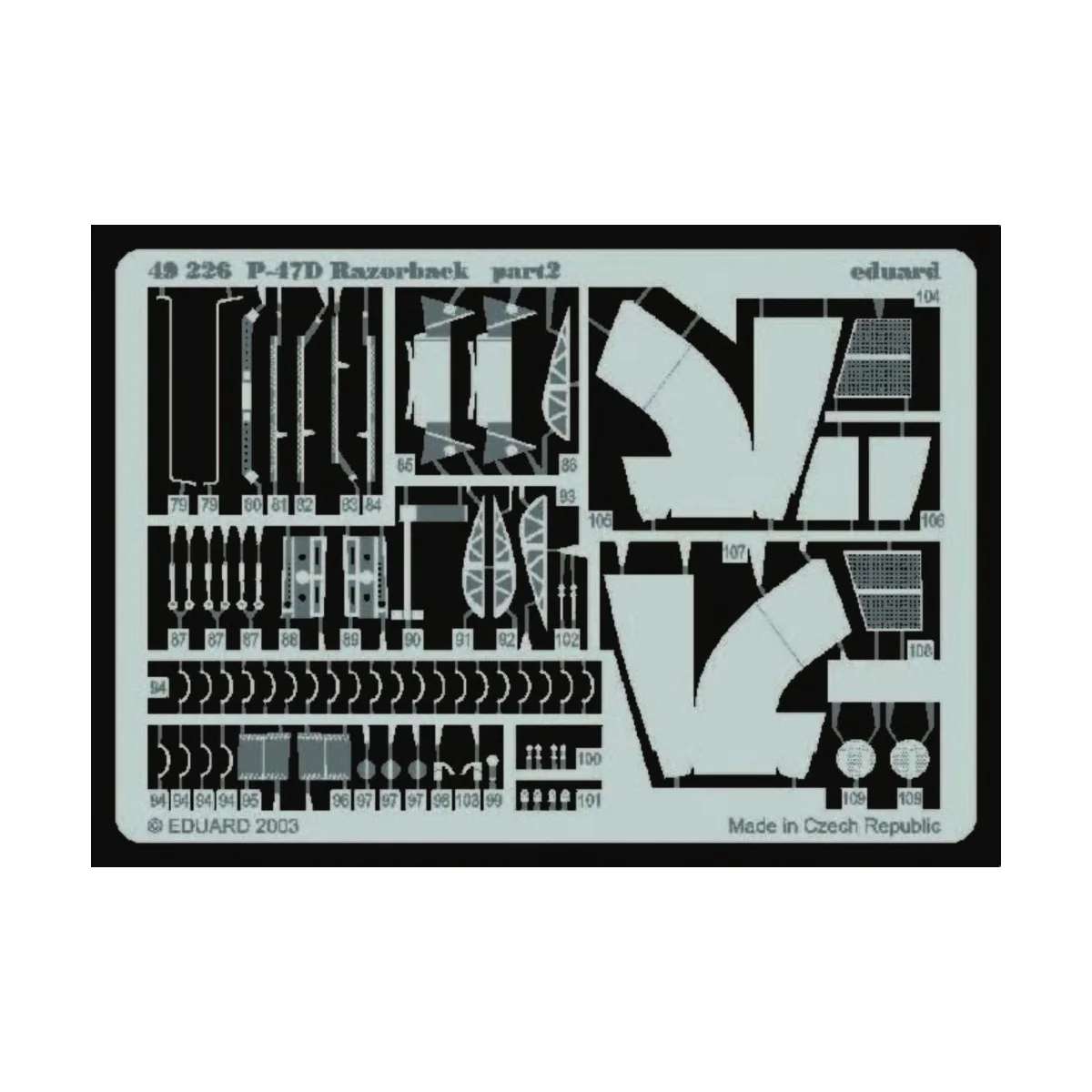 P-47D Razorback für Tamiya Bausatz, 1/48 - Eduard Accessories 49226 P-47D Razorback für Tamiya Bausatz, 1/48 - Eduard Accessories 49226