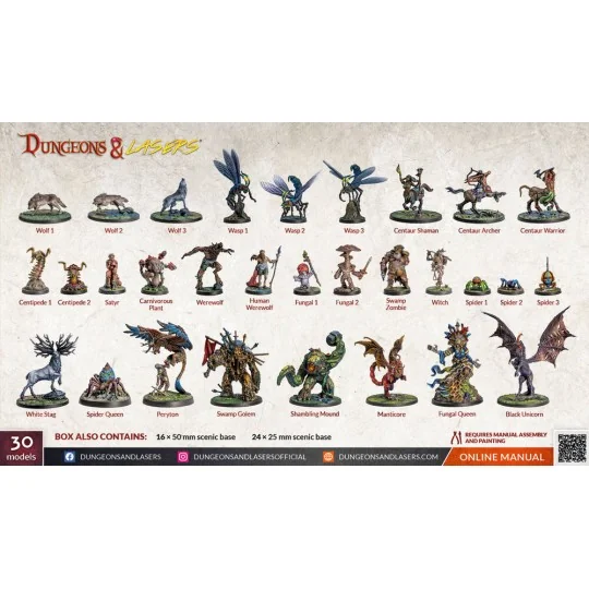 Dungeons & Lasers Miniatures: WOODLAND DWELLERS - Archon Studio DNL...