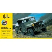 STARTER KIT US 1/4 Ton Truck 'n Trailer - Heller 57105
