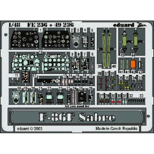 F-86F Sabre - Eduard Accessories 49236