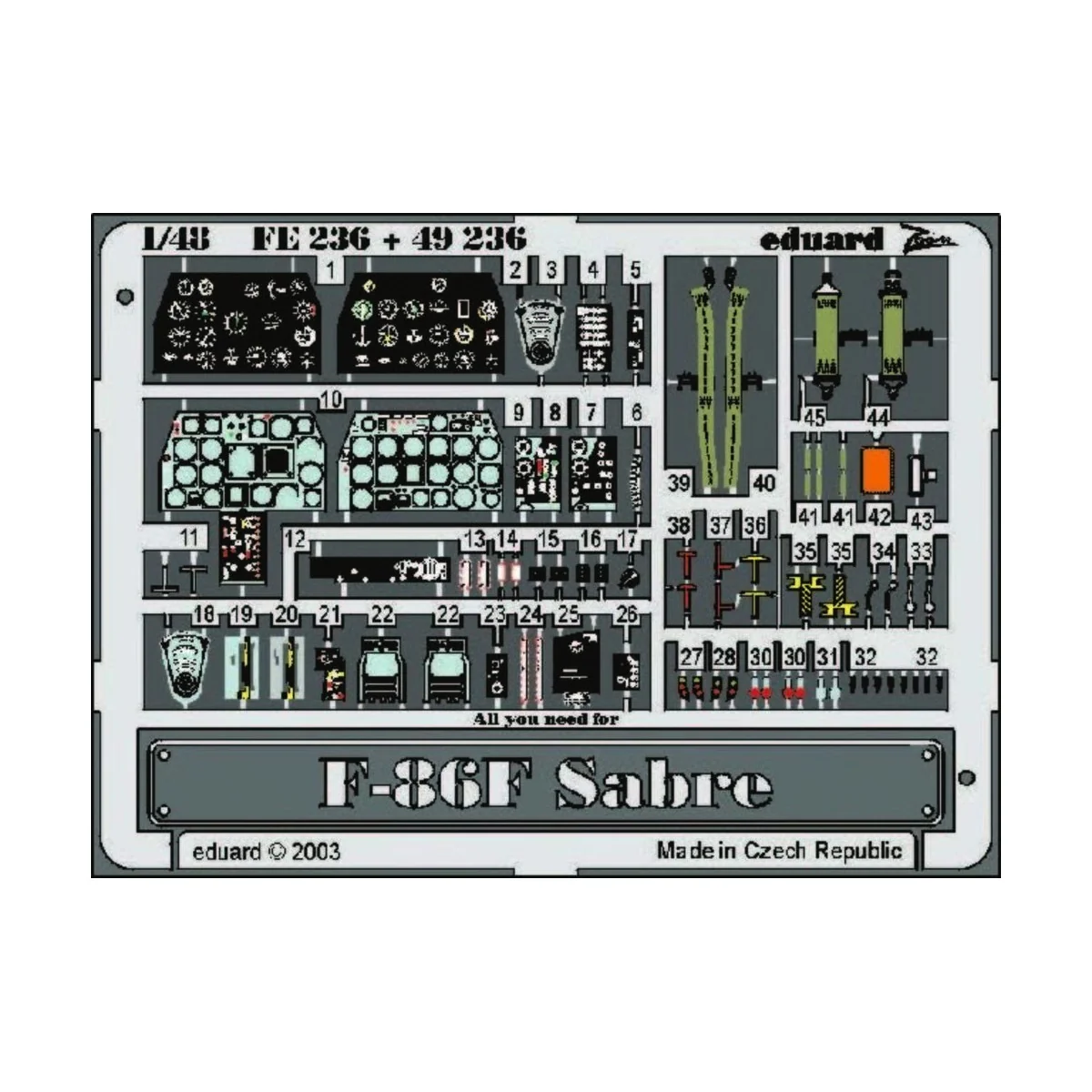 F-86F Sabre, 1/48 - Eduard Accessories 49236