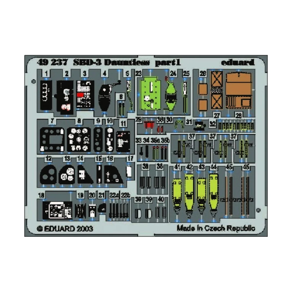 SBD-3 Dauntless für Hasegawa Bausatz - Eduard Accessories 49237