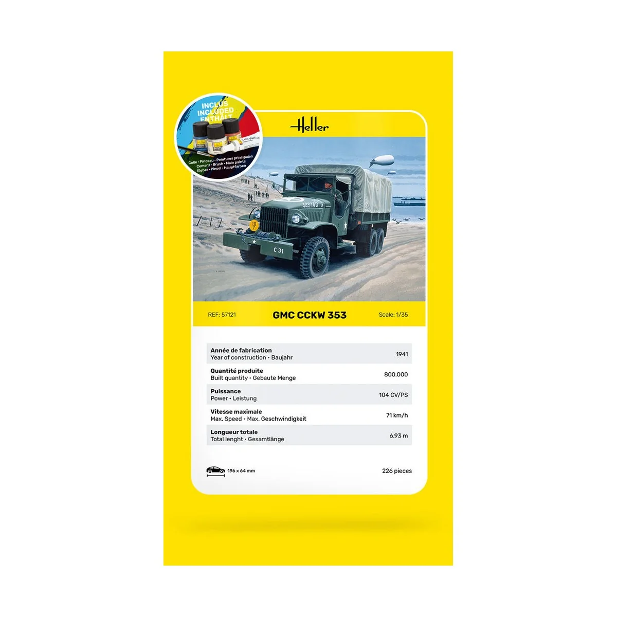 STARTER KIT GMC CCKW 353  - Heller 57121