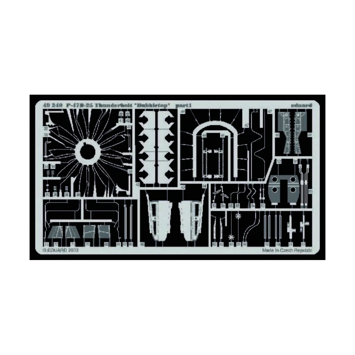 P-47D-25 Thunderbolt Bubbletop für Tamiya Bausatz - Eduard Accessor...