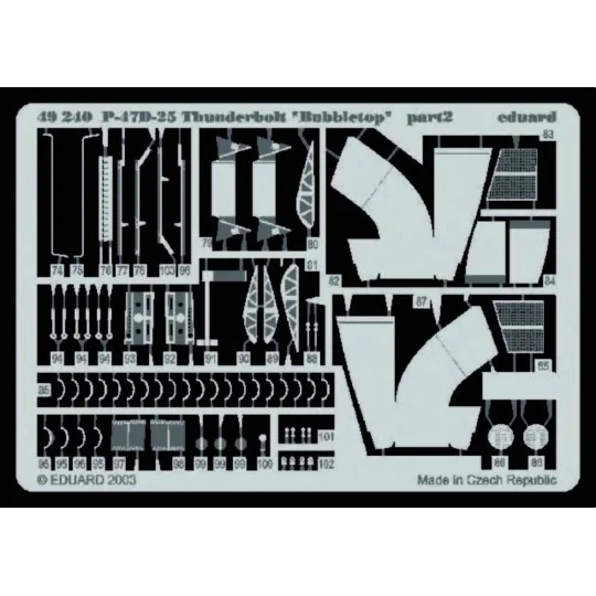 P-47D-25 Thunderbolt Bubbletop für Tamiya Bausatz - Eduard Accessor...