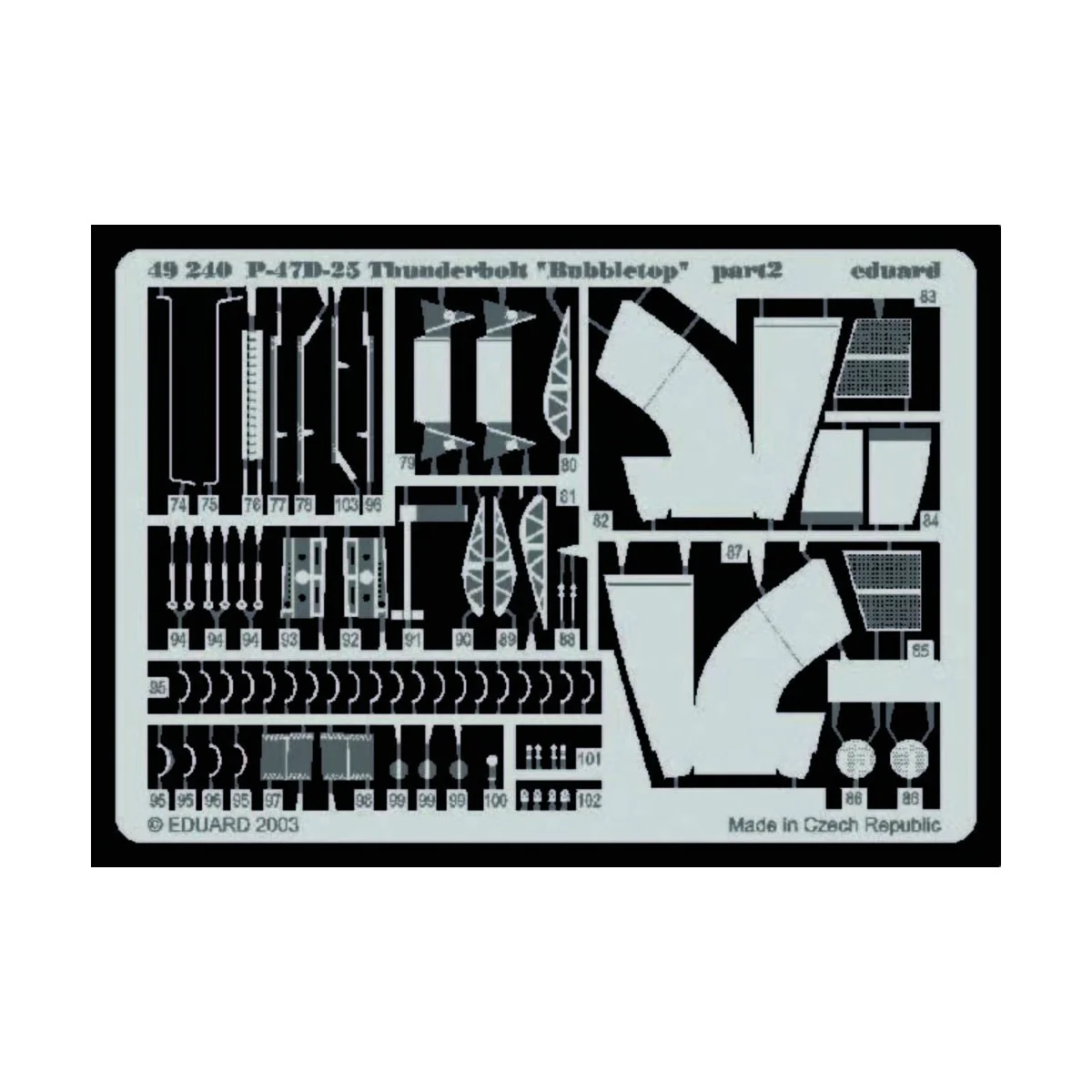 P-47D-25 Thunderbolt Bubbletop für Tamiya Bausatz - Eduard Accessor...