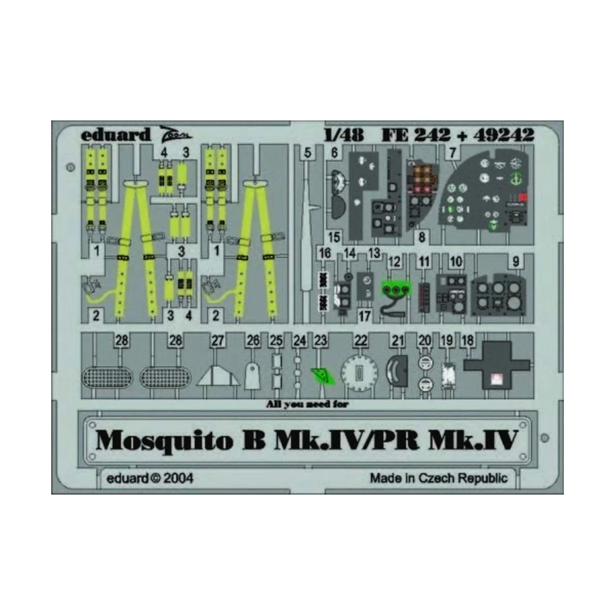 Mosquito B.Mk.IV/PR Mk.IV für Tamiya Bausatz - Eduard Accessories 4...
