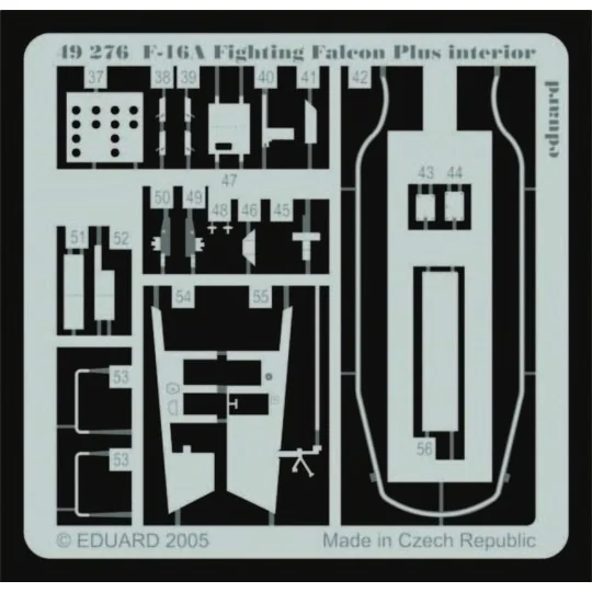 F-16A Plus Fighting Falcon interior für Hasegawa Bausatz, 1/48 - Ed...