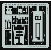F-16A Plus Fighting Falcon interior für Hasegawa Bausatz, 1/48 - Ed...