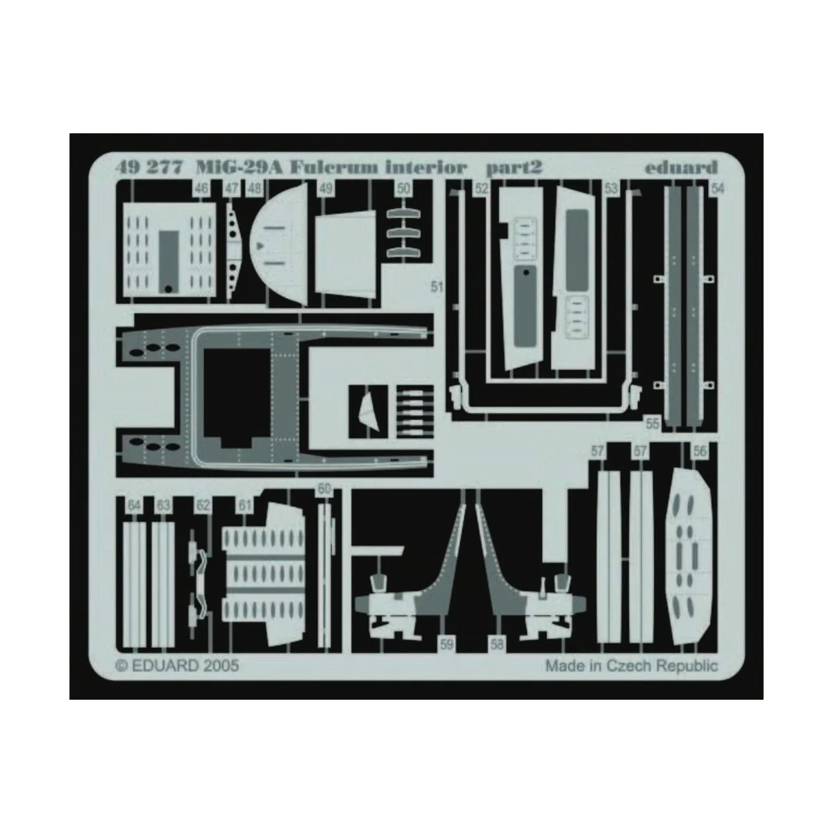 MiG-29A Fulcrum interior für Academy Bausatz, 1/48 - Eduard Accesso... MiG-29A Fulcrum interior für Academy Bausatz, 1/48 - Eduard Accesso...