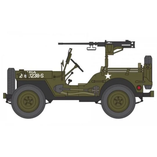 Willys Jeep, Trailer & 6PDR Gun, 1/72 - Airfix A02339
