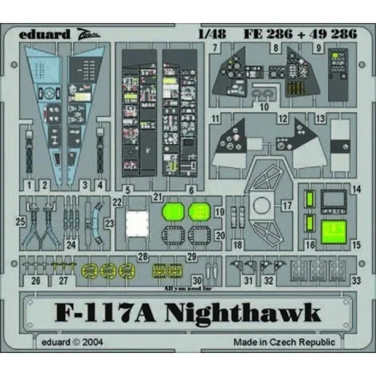 F-117A Nighthawk für Tamiya Bausatz - Eduard Accessories 49286