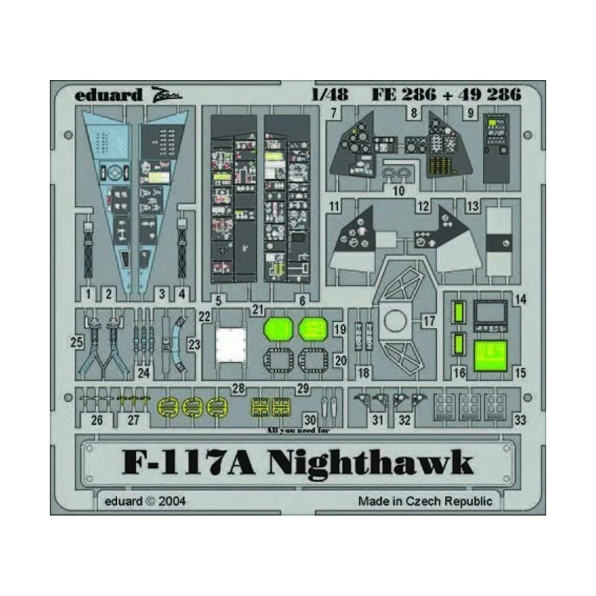 F-117A Nighthawk für Tamiya Bausatz, 1/48 - Eduard Accessories 49286