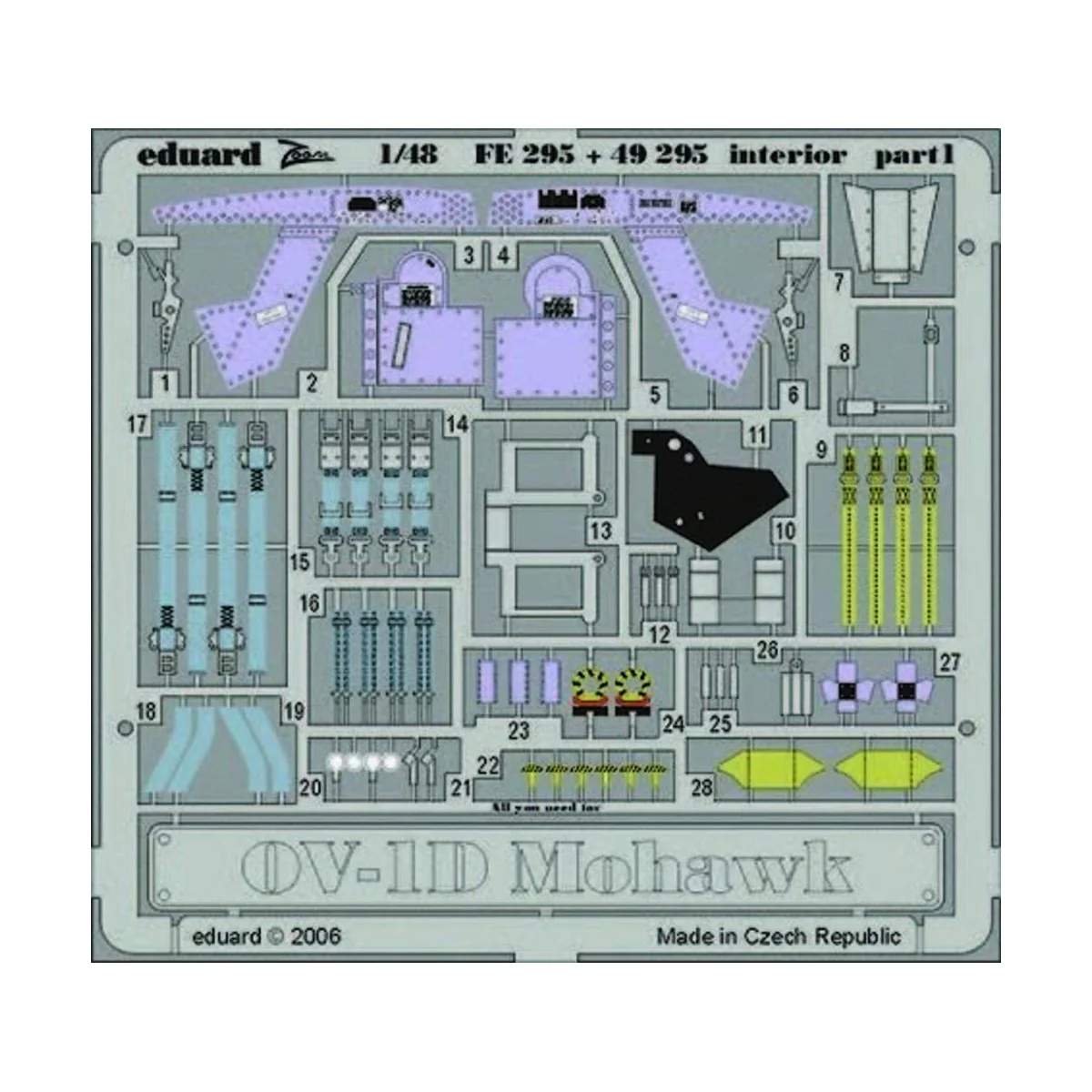 OV-1D Mohawk interior für Roden Bausatz - Eduard Accessories 49295